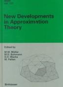 Cover of: New developments in approximation theory: 2nd International Dortmund Meeting (IDoMAT) '98, Germany, February 23-27, 1998