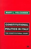 Cover of: Constitutional politics in Italy: the constitutional court