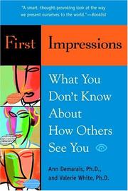 First impressions by Ann Phd Demarais, Valerie Phd White