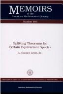 Cover of: Splitting theorems for certain equivariant spectra by L. G. Lewis