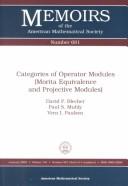 Cover of: Categories of operator modules: Morita equivalence and projective modules