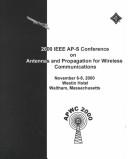 Cover of: 2000 IEEE AP-S Conference on Antennas and Propagation for Wireless Communications: 6-8 November 2000, Waltham, Massachusetts