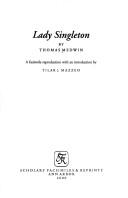 Cover of: Lady Singleton | Thomas Medwin