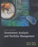 Cover of: Investment analysis and portfolio management by Frank K. Reilly