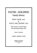 Cover of: Payne-Golding family history | Aubrey Hampton Payne