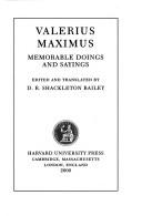 Memorable doings and sayings by Valerius Maximus