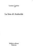 Cover of: La lista di Andocide