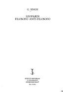 Cover of: Leopardi filosofo anti-filosofo