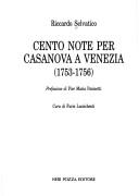 Cover of: Cento note per Casanova a Venezia: 1753- 1756