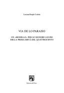 Cover of: Via de lo paraiso by Luciana Borghi Cedrini