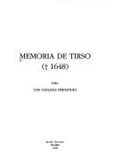 Cover of: Memoria de Tirso (1648)