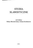 Cover of: Studia slawistyczne