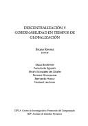 Cover of: Descentralización y gobernabilidad en tiempos de globalización