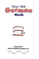 Cover of: First 100 German words