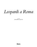 Cover of: Leopardi a Roma