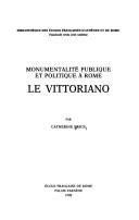 Cover of: Vittoriano: monumentalité publique et politique à Rome