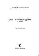 Cover of: Simile a un colombo viaggiatore by a cura di Nunzio Zago.