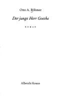 Cover of: Der junge Herr Goethe: Roman