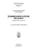 Cover of: Interpretazioni e letture del Giorno by a cura di Gennaro Barbarisi, Edoardo Esposito.