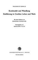 Cover of: Kontinuität und Wandlung: Einführung in Goethes Leben und Werk