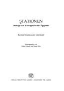 Cover of: Stationen: Beiträge zur Kulturgeschichte Ägyptens : Rainer Stadelmann gewidmet