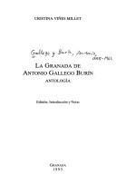 Cover of: La Granada de Antonio Gallego Burín by Antonio Gallego y Burín