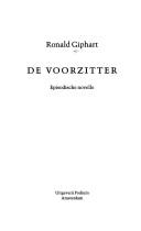 Cover of: De voorzitter: episodische novelle