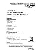 Cover of: Proceedings of optical biopsies and microscopic techniques III: 9-11 September 1998, Stockholm, Sweden