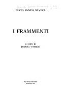 Cover of: I frammenti by Seneca the Younger