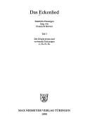 Das Eckenlied: Sämtliche Fassungen (Altdeutsche Textbibliothek) (German Edition) (Zeitschrift Fur Bibliothekswesen Und Bibliographie. Sonderhe)