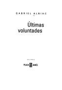Cover of: Últimas voluntades