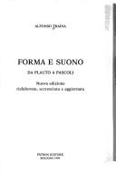 Cover of: Forma e suono: da Plauto a Pascoli