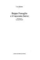 Cover of: Beppe Fenoglio e il racconto breve