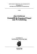 Cover of: Fata Libellorum: Festschrift für Franzjosef Pensel zum 70. Geburtstag