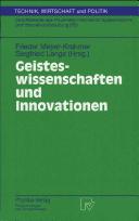 Cover of: Geisteswissenschaften und Innovationen
