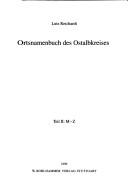 Cover of: Ortsnamenbuch des Ostalbkreises by Lutz Reichardt