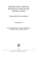 Sprache und Literatur des Mittelalters in den nideren landen by Volker Honemann