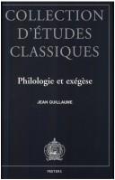 Philologie et exégèse by Guillaume, Jean
