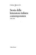 Cover of: Storia della letteratura italiana contemporanea: 1900-1940