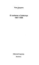 Cover of: El carlisme a Catalunya by Pere Anguera