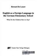 Cover of: English as a foreign language in the German elementary school