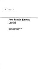 Cover of: Unidad by Juan Ramón Jiménez