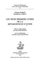 Cover of: Les trois premiers livres de la Métamorphose d'Ovide by Ovid