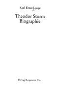Cover of: Theodor Storm Biographie