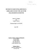 Cover of: Provison of agricultural services in a liberalised economy: the case of the smallholder tea sub-sector