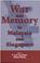 Cover of: War and memory in Malaysia and Singapore