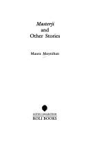 Cover of: Masterji and other stories