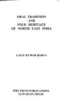 Cover of: Oral tradition and folk heritage of North East India