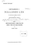 Cover of: Ortnamnen i Hallands län