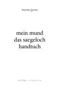 Cover of: Mein Mund das Saegeloch Handtuch